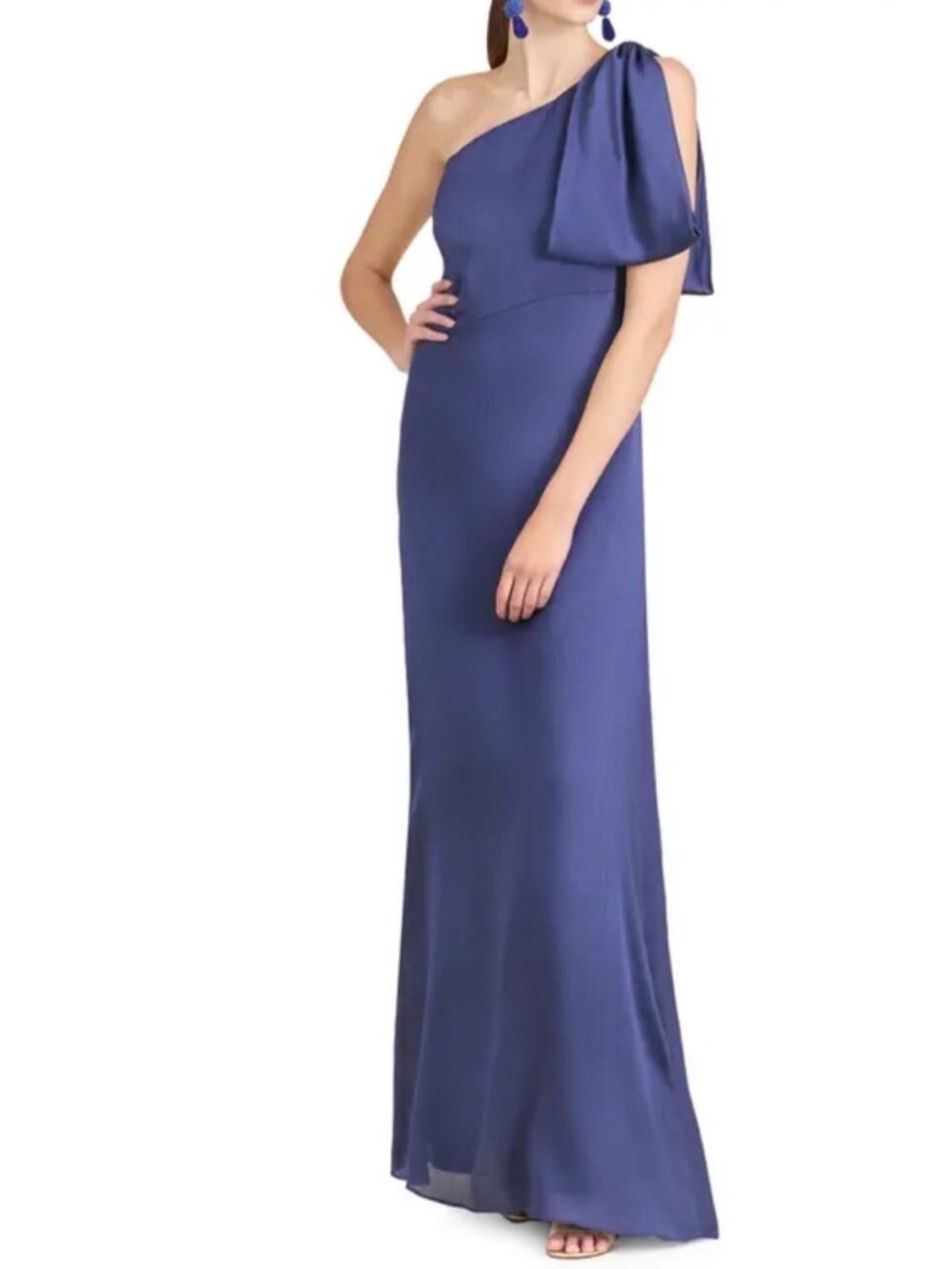 NWT SACHIN + BABI Deep Cobalt Sleeveless One Should Bow Dress Gown Size 22W